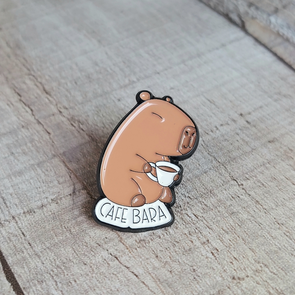 Capybara Pin Cafe Bara Coffee
